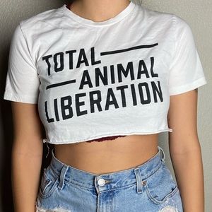 Total animal liberation crop top